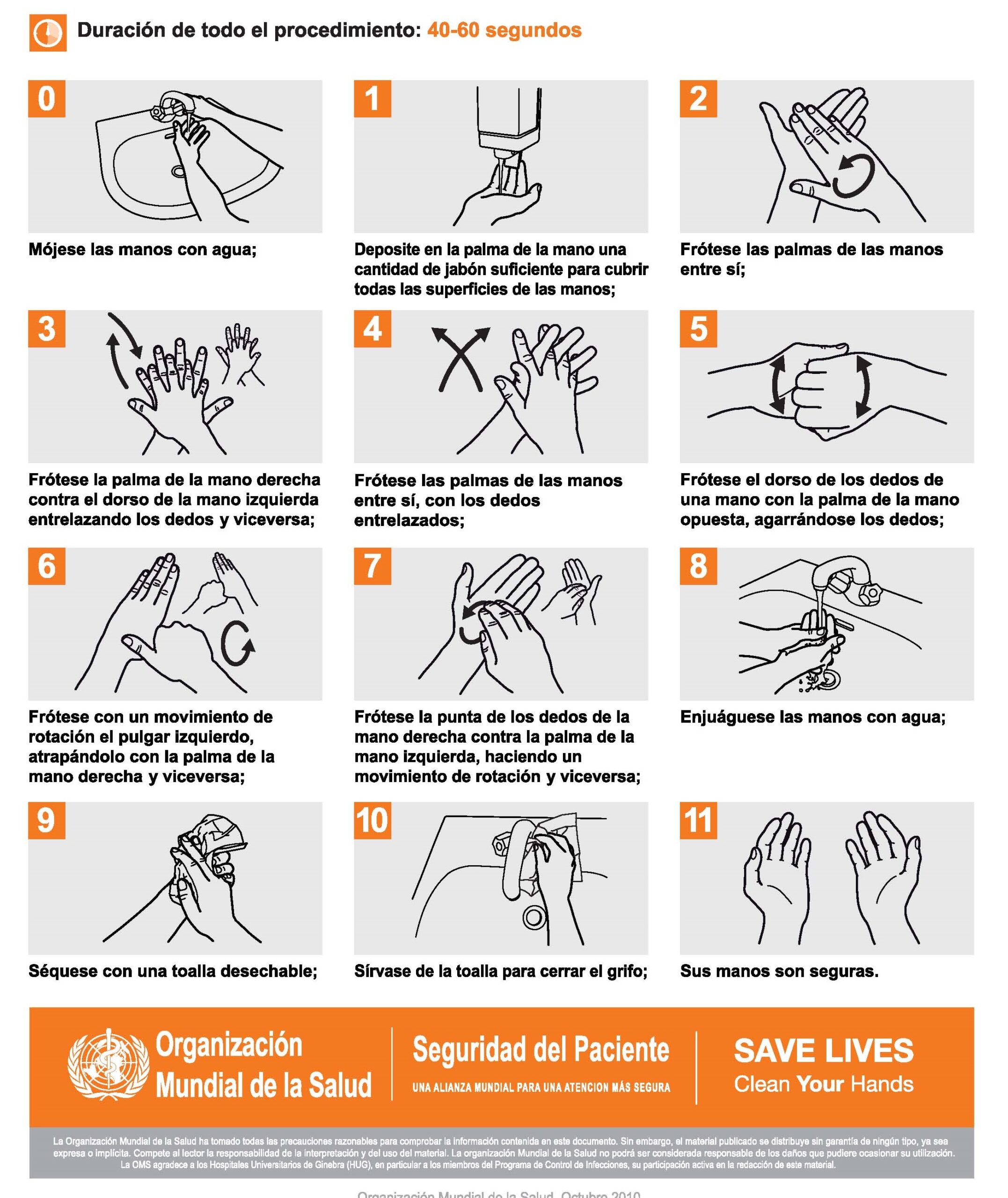 ¿Cómo lavar correctamente las manos para evitar infecciones?